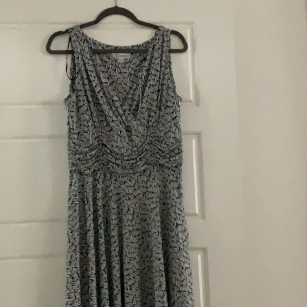 Elegant Black and White Patterned Dress